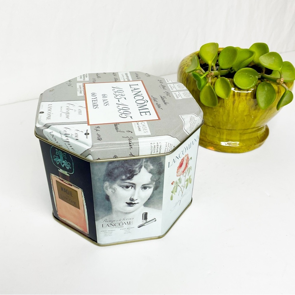 Lancôme Tin Box Octagonal Vanity Storage 1935–1995 60 Years
